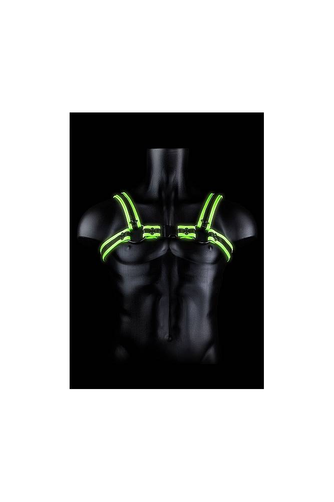 Ouch by Shots Toys - Glow - Buckle Harness - Glow in the Dark