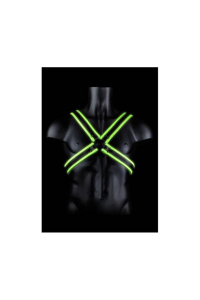 Ouch by Shots Toys - Glow - Cross Harness - Glow in the Dark