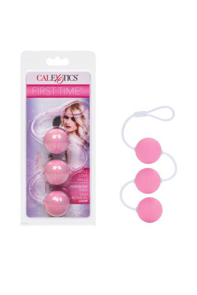 Cal Exotics - First Time - Triple Love Kegel Balls - Pink - Stag Shop