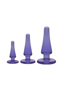 Thumbnail for Crystal Jellies by Doc Johnson - Anal Initiation Kit - Purple - Stag Shop