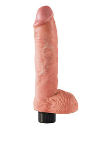 Thumbnail for Pipedream - King Cock - Vibrating Realistic Cock with Balls - 10 inch - Beige - Stag Shop