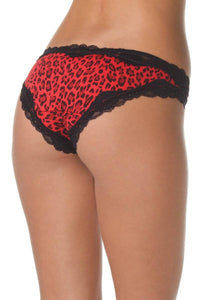 Thumbnail for Coquette - 141 - Crotchless Panty - Leopard Print - Stag Shop