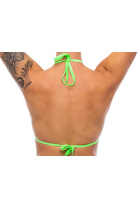 Thumbnail for Bodyzone - Skinny Triangle Tie Up Bikini Top - Assorted Colours - Stag Shop