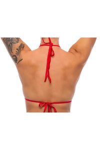 Thumbnail for Bodyzone - Skinny Triangle Tie Up Bikini Top - Assorted Colours - Stag Shop