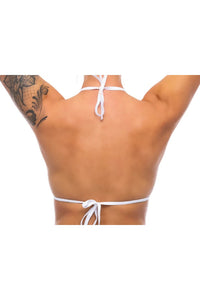 Thumbnail for Bodyzone - Skinny Triangle Tie Up Bikini Top - Assorted Colours - Stag Shop