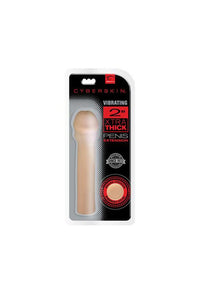 Thumbnail for Topco - Cyberskin - 2 Inch Xtra Thick Vibrating Penis Extension - Light - Stag Shop