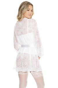 Thumbnail for Coquette - 3708 - Stretch Lace Robe - OS - Stag Shop