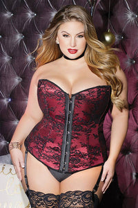Thumbnail for Coquette - 3812 - Corset - Merlot/Black - Stag Shop