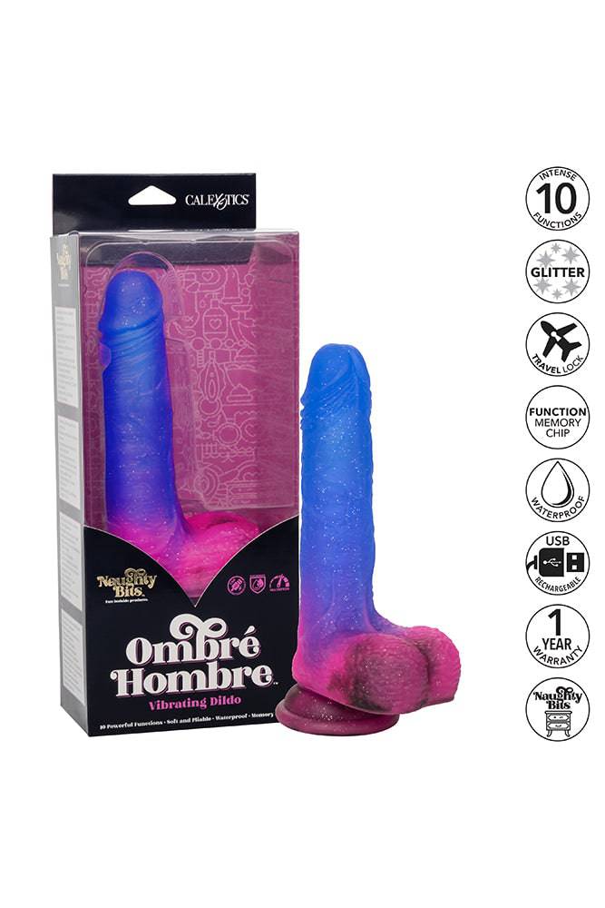 Cal Exotics - Naughty Bits - Ombré Hombre Vibrating Dildo - Stag Shop
