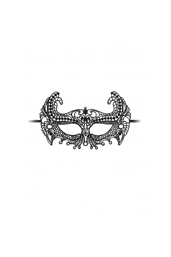 Ouch by Shots Toys - Empress Lace Mask - Black - Stag Shop