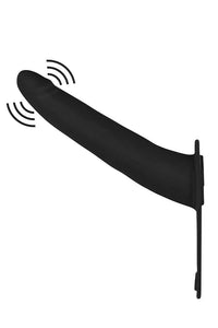 Thumbnail for Ouch by Shots - Vibrating Adjustable Silicone Strap-On - Black - Stag Shop