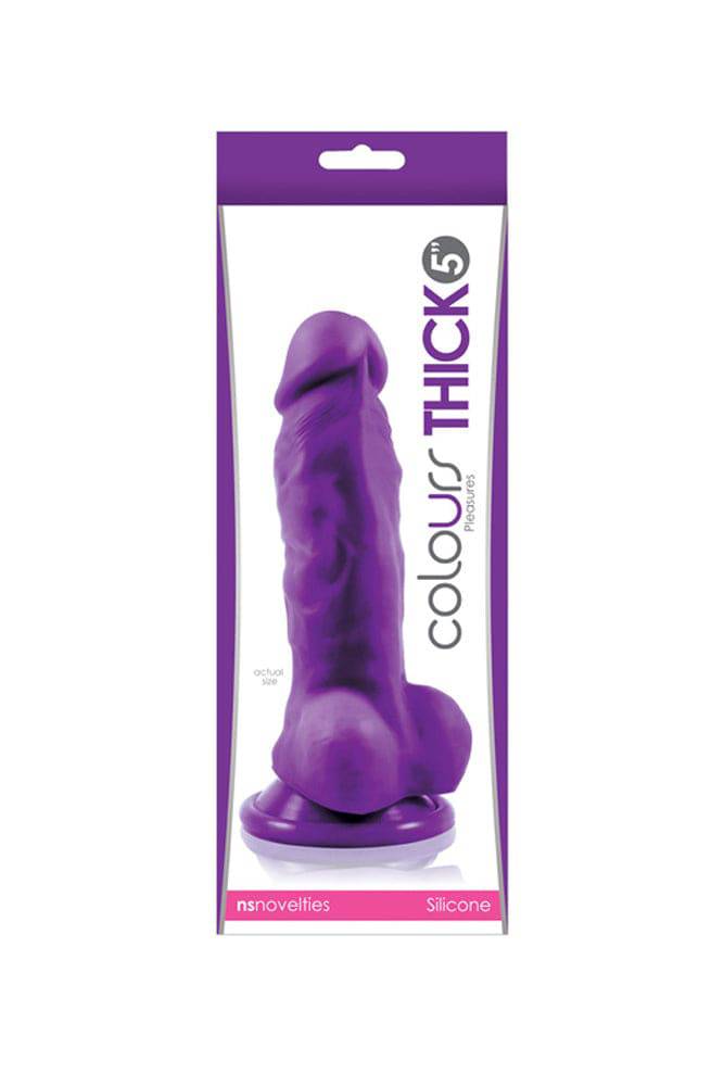 NS Novelties - Colours - 5 Inch Pleasures Thick Dildo - Assorted Colours - Stag Shop