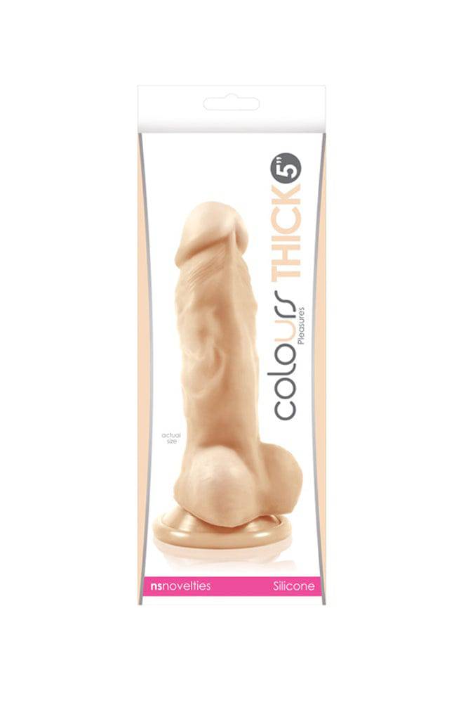 NS Novelties - Colours - 5 Inch Pleasures Thick Dildo - Assorted Colours - Stag Shop