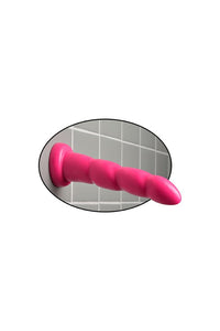 Thumbnail for Pipedream - Dillio - Twister Ribbed Dildo - 6 inch - Pink - Stag Shop