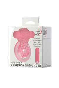 Thumbnail for Adam & Eve - Rechargeable Couples Enhancer Cock Ring - Pink - Stag Shop