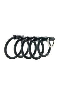 Thumbnail for Electric Eel - Blue Line - 5 Ring Rubber Gates Of Hell Cock Cage With Lead - Stag Shop