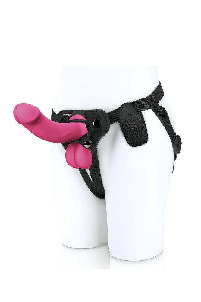 Electric Eel - Pegasus - 6.5 Inch Vibrating Realistic Dildo With Balls & Harness - Stag Shop