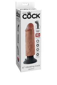 Thumbnail for Pipedream - King Cock - Vibrating Realistic Cock - 6 inch - Tan - Stag Shop