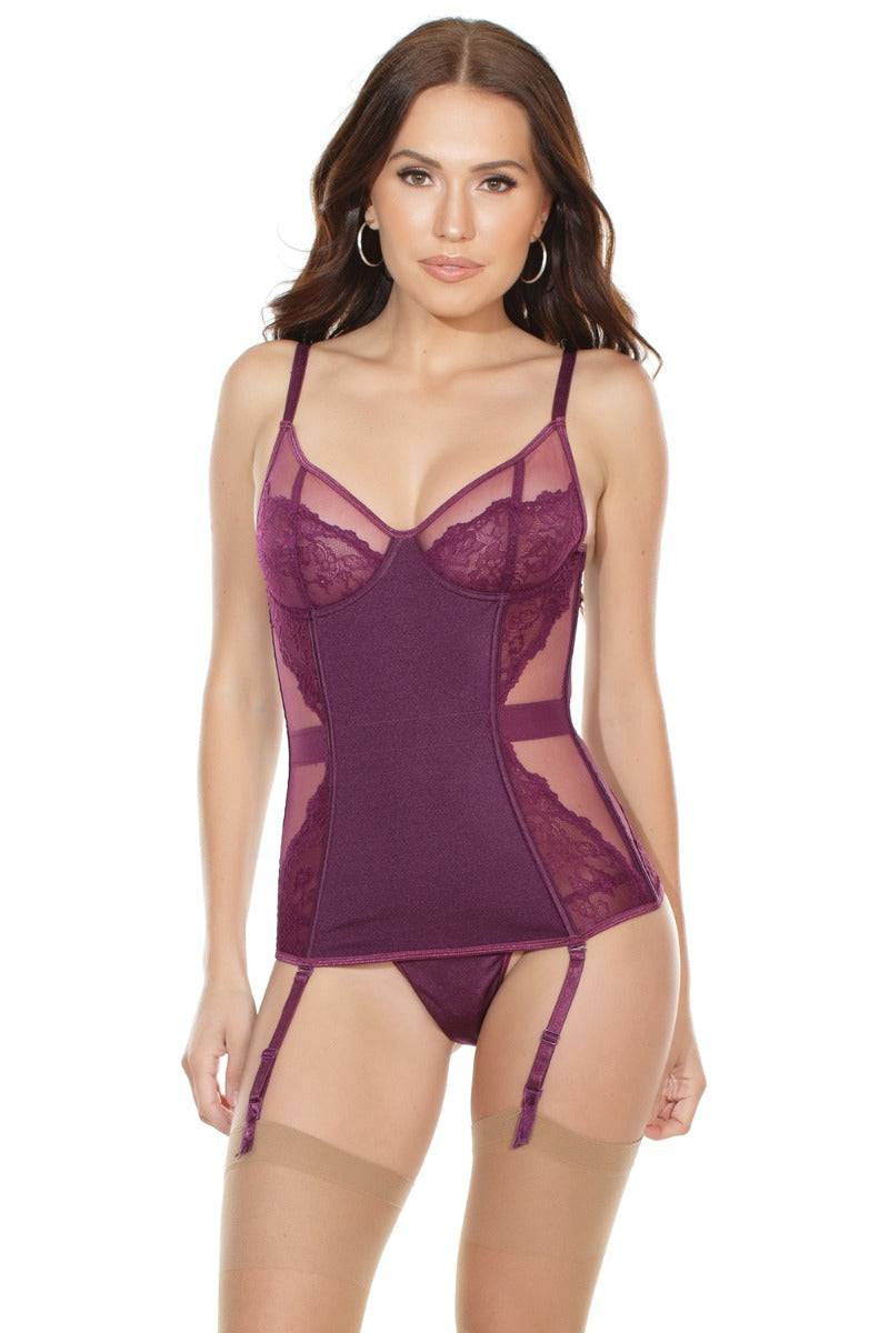 Coquette - 7124 - Bustier - Plum - Stag Shop