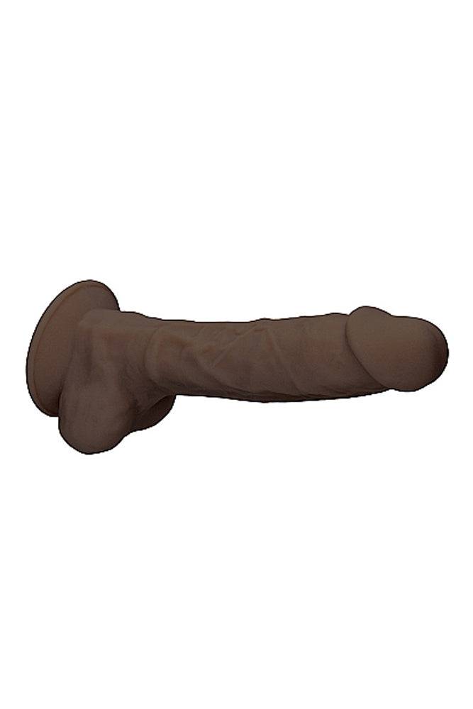 Shots Toys - Real Rock - 7 Inch Dual Density Dildo w/ Balls - Brown - Stag Shop