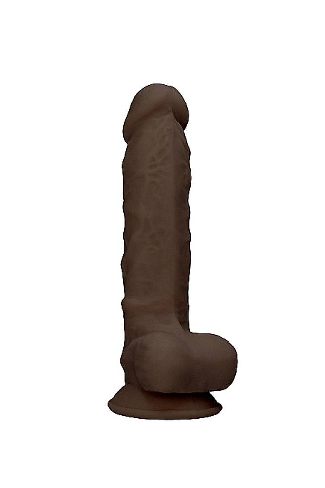 Shots Toys - Real Rock - 7 Inch Dual Density Dildo w/ Balls - Brown - Stag Shop