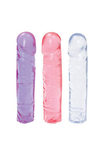 Thumbnail for Crystal Jellies by Doc Johnson - 8 Inch Classic Dong - Assorted Colours - Stag Shop