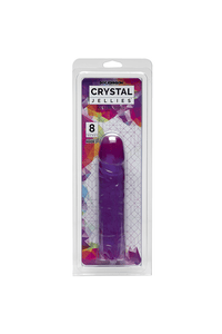 Thumbnail for Crystal Jellies by Doc Johnson - 8 Inch Classic Dong - Assorted Colours - Stag Shop