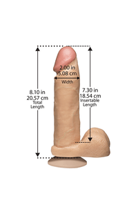 Thumbnail for Doc Johnson - The Realistic Cock - 8 Inch Dildo w/ Vac-U-Lock Base - Stag Shop