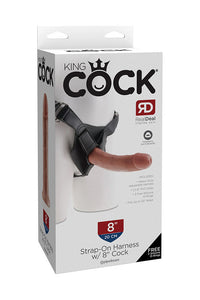 Thumbnail for Pipedream - King Cock - Strap-On Harness with Realistic Dildo - 8 inch - Beige - Stag Shop