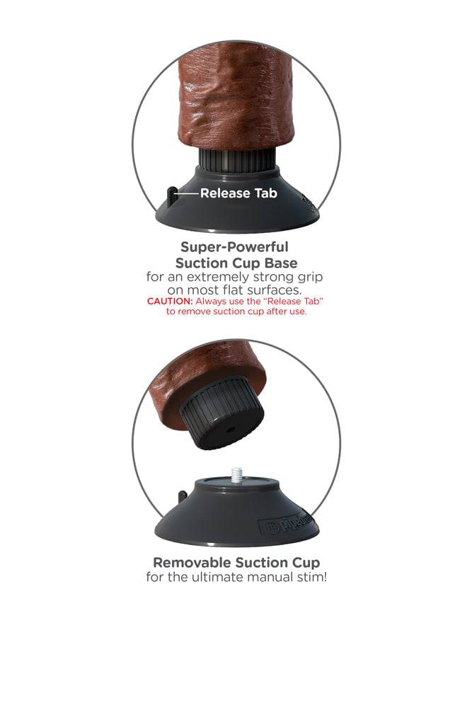 Pipedream - King Cock - Vibrating Realistic Cock - 8 inch - Brown - Stag Shop