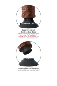Thumbnail for Pipedream - King Cock - Vibrating Realistic Cock - 8 inch - Brown - Stag Shop