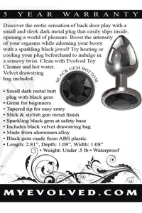 Thumbnail for Evolved - Black Gem Anal Plug - Small - Stag Shop