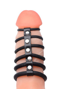 Thumbnail for XR Brands - Gates of Hell - 6 Ring Silicone Cock Cage - Black - Stag Shop