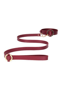 Thumbnail for Ouch by Shots Toys - Halo - Collar with Leash - Burgundy - Stag Shop