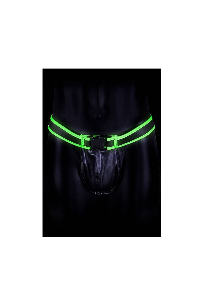 Ouch by Shots Toys - Glow - Buckle Jock Strap Style #2- Glow in the Dark