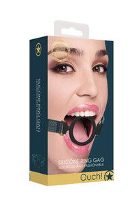 Thumbnail for Ouch by Shots Toys - Halo - Silicone Ring Gag - Green - Stag Shop