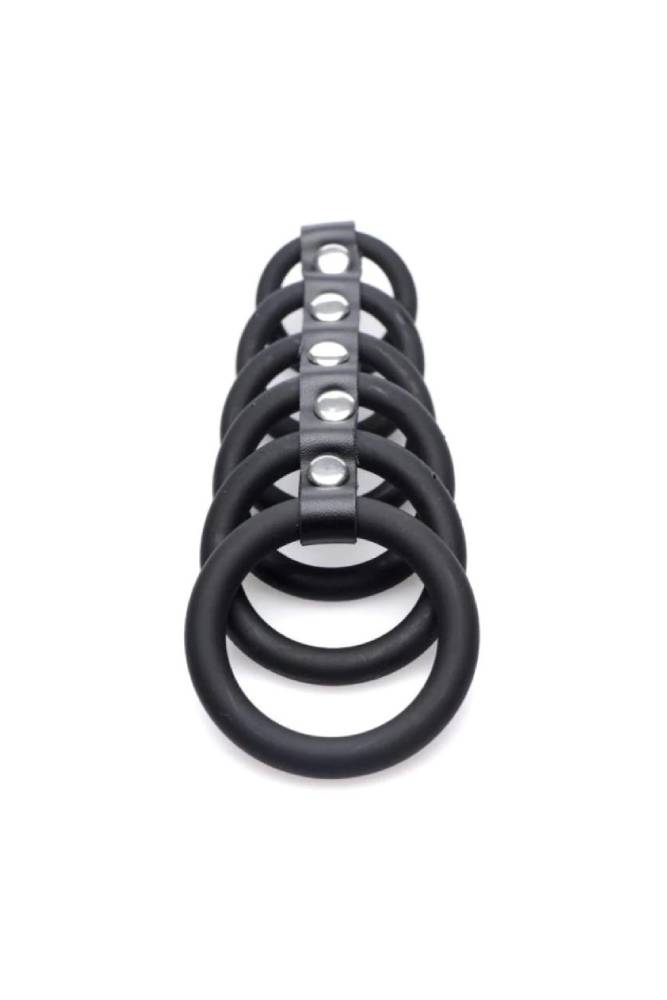 XR Brands - Gates of Hell - 6 Ring Silicone Cock Cage - Black - Stag Shop