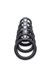 Thumbnail for XR Brands - Gates of Hell - 6 Ring Silicone Cock Cage - Black - Stag Shop