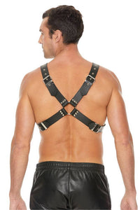 Thumbnail for Ouch by Shots Toys - Buckle Chest Harness - Black - OSL - Stag Shop
