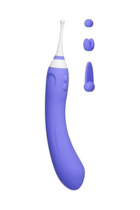 Thumbnail for Lovense - Hyphy Bluetooth Dual-End High Frequency Silicone Vibrator - Purple - Stag Shop