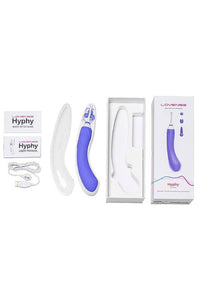 Thumbnail for Lovense - Hyphy Bluetooth Dual-End High Frequency Silicone Vibrator - Purple - Stag Shop