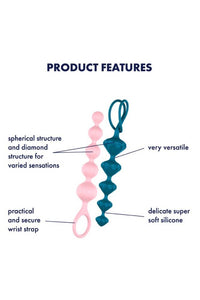 Thumbnail for Satisfyer - Love Beads Anal Beads Set - Multi-Colour - Stag Shop