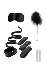 Thumbnail for Ouch by Shots Toys - Black & White - Bed Bindings Restraint Kit - Black - Stag Shop