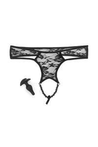 Thumbnail for Pipedream - Hookup Panties - Crotchless Pleasure Panties with Clitoral Beads & Attachable Butt Plug - Size S-L - Stag Shop