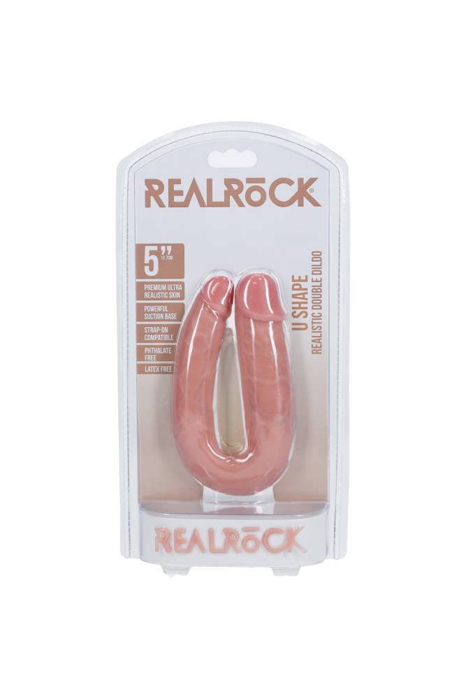 Shots Toys - RealRock - U Shaped Double Penetration Dildo - Various Sizes & Colors