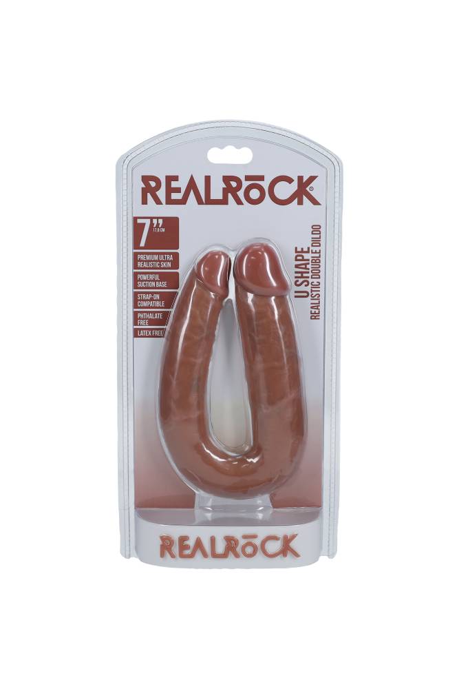 Shots Toys - RealRock - U Shaped Double Penetration Dildo - Various Sizes & Colors