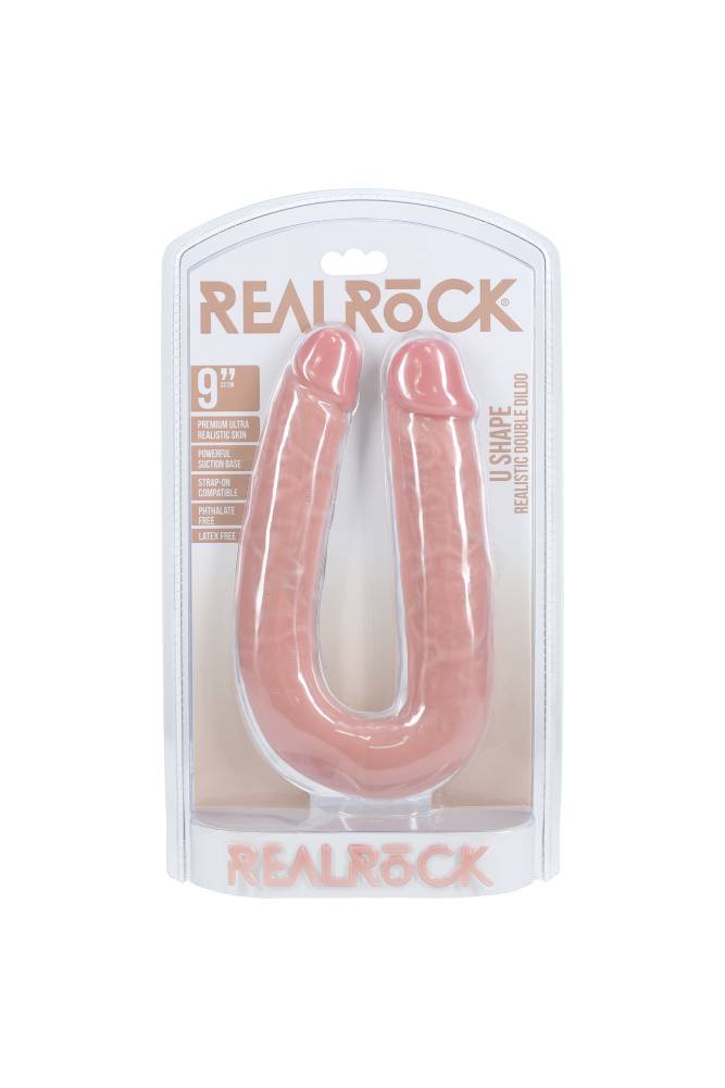 Shots Toys - RealRock - U Shaped Double Penetration Dildo - Various Sizes & Colors