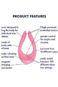 Thumbnail for Satisfyer - Endless Joy Multi Vibrator - Pink - Stag Shop