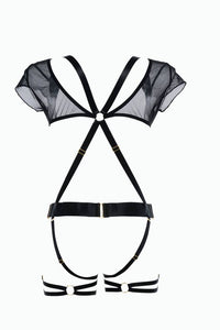 Thumbnail for Allure Lingerie - Adore - St. Tropez Babe Strappy Teddy - Black - OS - Stag Shop