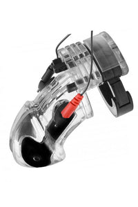Thumbnail for XR Brands - Master Series - Electro Lockdown Estim Male Chastity Cock Cage - Stag Shop